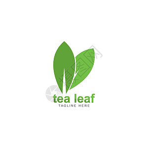 茶叶制作它制作图案茶叶标志矢量图标餐厅标签叶子薄荷店铺草本插图健康艺术食物插画