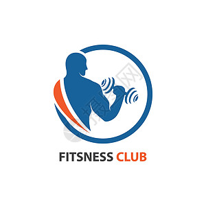 爱好健美者健身俱乐部运动员女士成功重量运动女性体操男人徽章健美插画