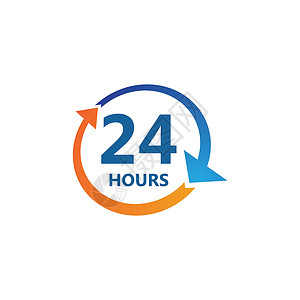 服务标识24小时小时送货商业工作插图情况数字命令圆形热线插画