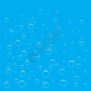 水氧焕肤现实的泡沫海浪肥皂流动气泡乐趣圆圈海洋火花反射蓝色插画