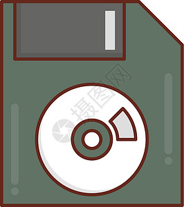 光盘播放机软盘磁盘网站贮存光盘艺术插图插画家圆形数据黑色插画