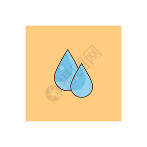 下降雨滴生态插图液体水滴蓝色环境白色自然背景图片