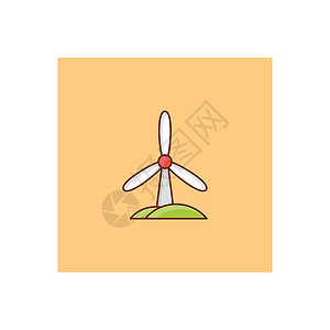 涡轮机活力力量插图风车技术生态环境发电机背景图片