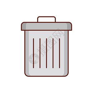 垃圾桶垃圾办公室环境回收按钮插图商业篮子回收站背景图片