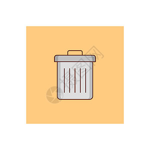 垃圾桶回收站回收篮子办公室垃圾商业环境按钮插图背景图片