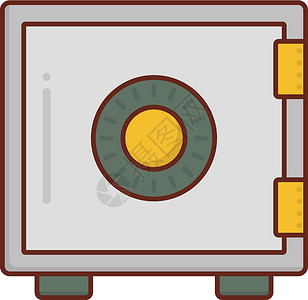 安全金库投资货币银行金属盒子储物柜金融订金密码背景图片
