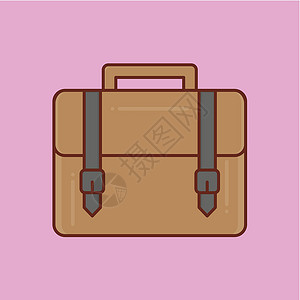 行李艺术插图运输旅游旅行手提箱公文包黑色网络标识背景图片