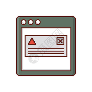 警告风险网站三角形安全插图注意力浏览器警报网络按钮背景图片