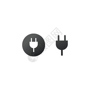 充电器图标充电器墙上插头图标 用于 web 和插图的充电器标志在白色背景下被隔离插画
