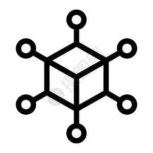 立方体网络商业互联网货币区块链密码全球插图技术背景图片