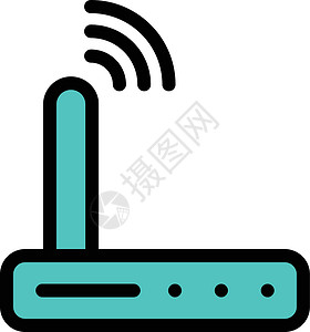 路由器信号上网宽带白色天线商业电脑技术插图网络背景图片