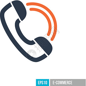 电话听筒 ico按钮插图讲话电子商务商业服务细胞网络互联网背景图片