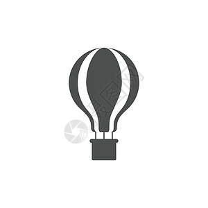 灯泡热气球气球 iconflat 热气球标志 矢量图自由篮子灯泡插图技术旅行灯丝绘画乐趣力量插画