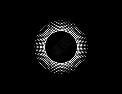 黑色圆点圆形 formlogo 中的半色调点 矢量图风格圈子艺术图案收藏标签框架圆点色调色调圆插画