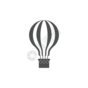 灯泡热气球气球 iconflat 热气球标志 矢量图飞艇绘画航班插图篮子空气技术想像力自由解决方案插画