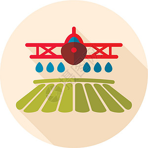 喷洒农田 ico 的农作物喷粉机飞机飞行员生态农业乡村飞行肥料化学品运输航空插图背景图片