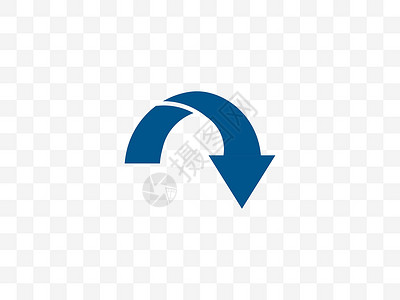 箭头弯曲的图标 矢量插画平面设计运输蓝色概念信号按钮指针插图网络曲线互联网背景图片