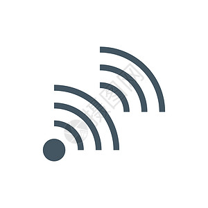 白色信号电话机Wifi 发射器天线通信 IconWifi 手机连接 在白色背景上孤立的股票矢量图插画