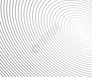 抽象矢量圆半色调黑色背景 渐变复古线条图案设计 单色图形白色标识中心圆形技术几何学散热漩涡螺旋插图背景图片
