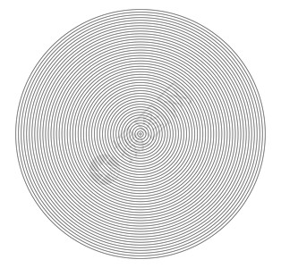 同心圆元素 黑白色环 声波单色图形的抽象矢量图线条漩涡圆形几何学黑色中心螺旋插图技术白色背景图片