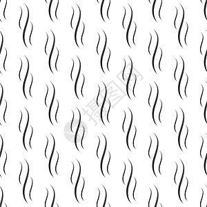 抽象波浪火元素无缝矢量插图在白色背景下隔离背景图片