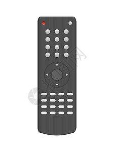 电视上找素材黑色电视遥控器 3d 逼真的遥控矢量 在白色背景上被隔离插画