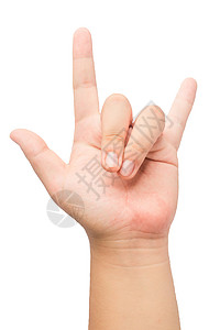 手语纯色标志外表背景部位影棚沟通人类测量成人背景图片