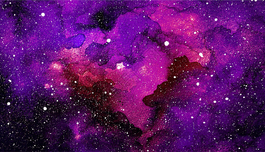 矢量宇宙插画 美丽多彩的空间背景 水彩宇宙星光星空太空蓝色星际辉光星星艺术星云插图背景图片