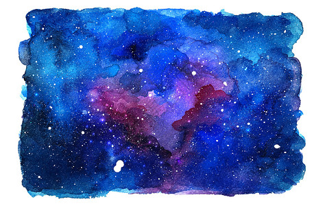 矢量宇宙插画 美丽多彩的空间背景 水彩宇宙插图天文学星星星际星光行星星空艺术辉光世界背景图片
