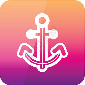 Anchor 大纲图标假期海滩安全海军插图海浪金属航海背景图片