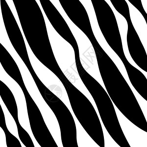 斑马元素斑马纹黑白条纹元素设计插画