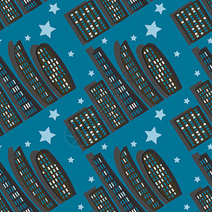 模式  程式化的夜城  图形 大都市现代建筑 设计元素纺织品盖子建筑学城市笔记本包装丝带正方形网站移动的高清图片素材