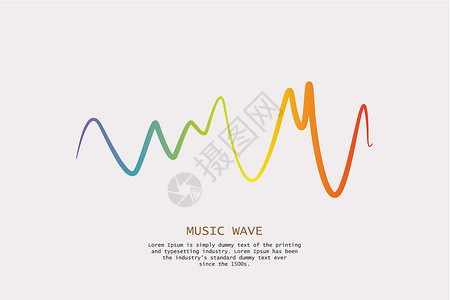 声音横幅 彩色标志均衡器 孤立的设计符号技术波浪插图彩虹节拍声波旋律嗓音白色频率背景图片