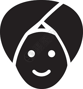 India 内径胡须男性宗教衣服头巾戏服男人帽子胡子旅行背景图片