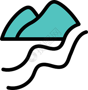 河流岩石旅游地形旅行顶峰爬坡商业标识插图技术背景图片