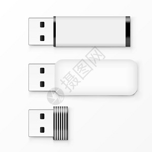 白色usb用于广告品牌和企业标识的白色 USB 闪存驱动器模板电脑推广驾驶记忆身份嘲笑塑料贮存商业小样插画