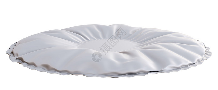带空白空间的白色纺织品枕头 适合您的物品或 tex帆布3d销售横幅材料皱纹折叠海报广告标签背景图片