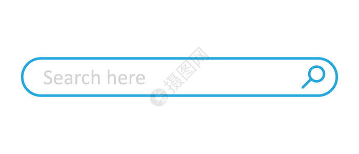 点击搜索素材搜索栏字段 带搜索按钮的矢量界面元素 白色背景上的平面矢量图网页圆形公司商业电脑横幅框架酒吧信息蓝色插画