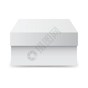 白色纸板包装盒 在白色背景上孤立的矢量图正方形嘲笑火柴盒宏观品牌包装推广身份商业空白背景图片