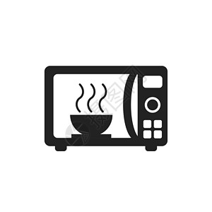 烤箱按钮微波平面矢量图标 微波炉符号标志图烹饪绘画烤箱展示电气技术家庭器具厨房按钮设计图片