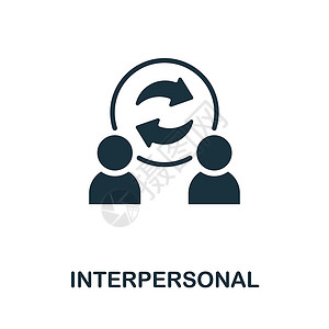 人际图标 企业发展系列中的单色标志 网页设计信息图表和 mor 的创意人际关系图标插图背景图片