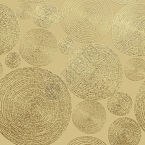 带圆圈的金色图案几何学奢华戒指装饰品纺织品织物地理绘画金子涂鸦背景图片