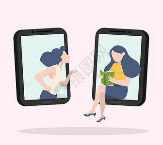 妇女在电话妇女在移动电话上使用手机的妇女人数设计图片