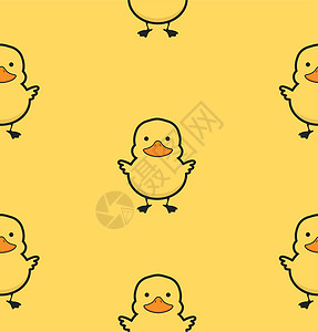 黄鸭平面图案动物高清图片素材