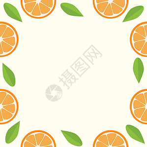 克莱橙色和叶子无缝背景设计图片