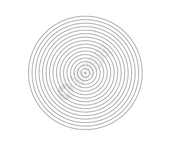 同心圆元素 黑白色环 声波单色图形的抽象矢量图黑色圆形漩涡技术散热几何学艺术螺旋插图线条背景图片