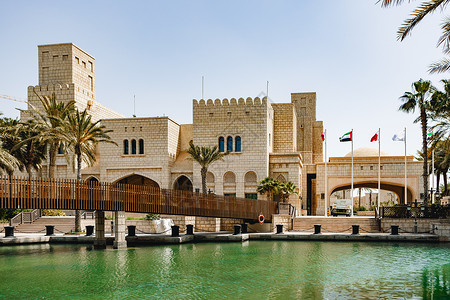 迪拜阿联酋迪拜的东方建筑物建筑建筑学旅行城市观光旅游运河购物中心酒店吸引力背景图片