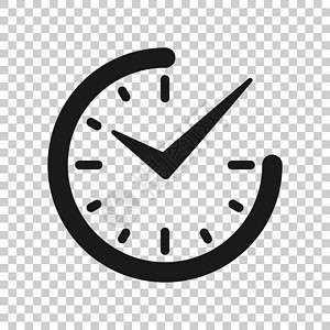 透明风格的实时图标 孤立背景上的时钟矢量图 手表经营理念工作考勤时间表跑表计时器倒数插图小时时间利润背景图片