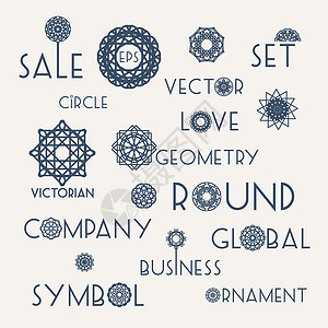 带标语的圆形符号公司销售标识身份口号收藏插图装饰品标题圆圈背景图片