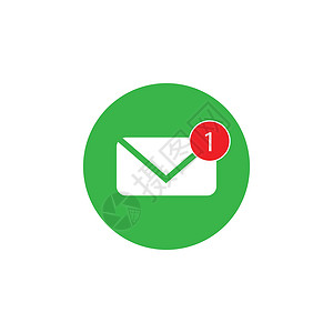 新的传入消息图标 消息符号 邮件 电子邮件 矢量图短信插图收件箱白色数字界面邮政网络技术版权设计图片